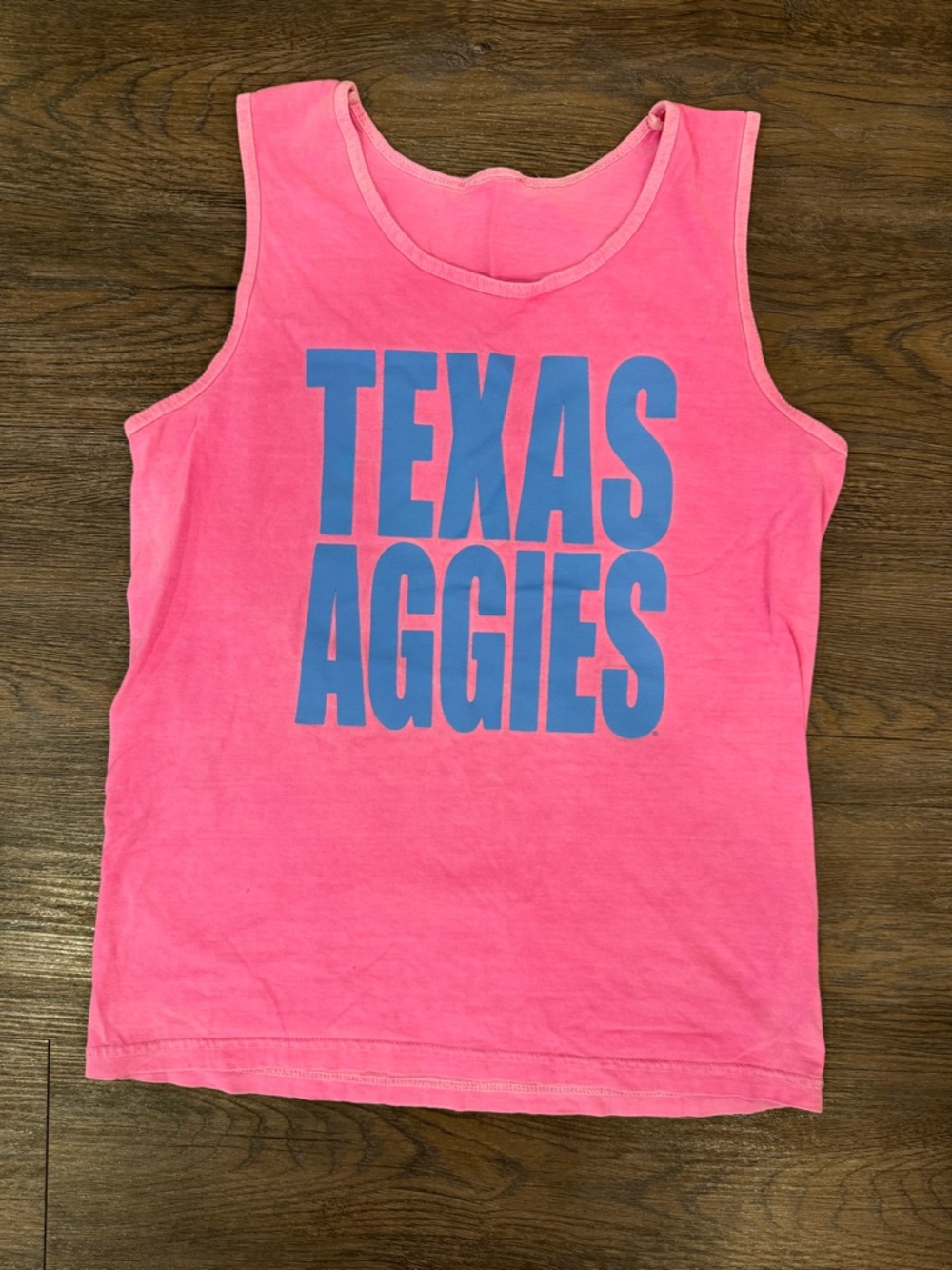 Pink Texas Aggies Comfort Colors Tank Top Size Small Tag Removed